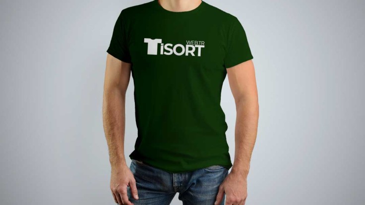 Yesil Penye Tisort Promosyon Baskili Tisort Sapka