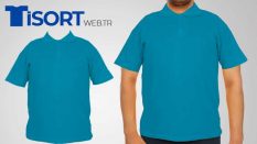 Turkuaz Polo Yaka Tişört