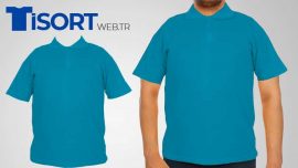 Turkuaz Polo Yaka Tişört