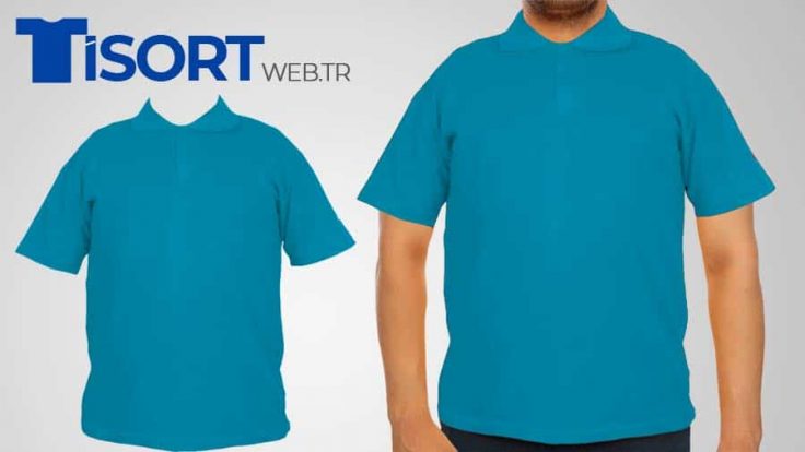 Turkuaz Polo Yaka Tişört