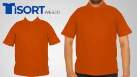Turuncu Polo Yaka Tişört