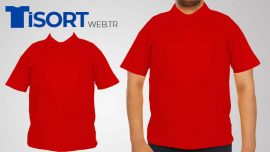 Kırmızı Polo Yaka Tişört